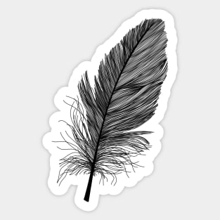 Black Feather Sticker